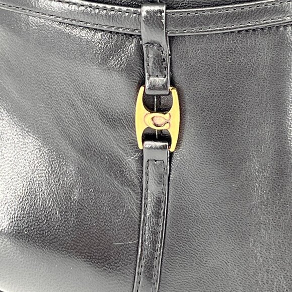 Coach Raquel Leather Tall Boots Size 9B Black Zip Closure Mid Heel CW985 - Picture 4 of 16